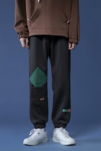 港风撞色哈伦裤运动裤卫裤大码长裤休闲裤男裤子K01P55图片