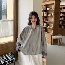2026秋季新款现货文艺清新风拼接宽松舒适透气短外套P155K235，女装短外套，2D146