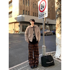 【现货】华棉复合340克条纹格子裤K02017P55，男装休闲裤，星座1004（原星座815-3）