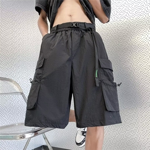 送腰带 休闲短裤男韩版潮大口袋个性高街2023夏季五分裤K4174-P32图片