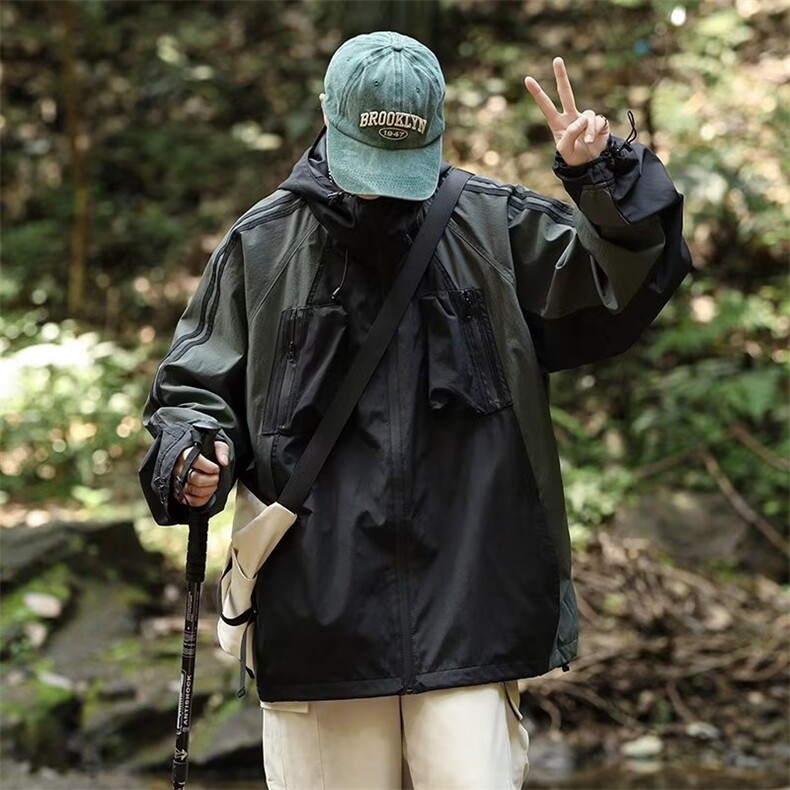 黑武士美式机能工装冲锋衣外套男穿搭户外登山服夹克秋季CW82-P59,男装夹克,星座1008
