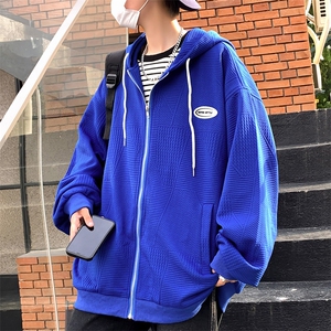 WY6113/P65秋装新款高品质连帽多色卫衣男潮流宽松大码外套男上衣图片