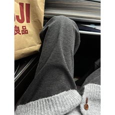 【有货】0409LL-特P45加绒加厚卫裤男慵懒直筒糯米裤子，男装休闲裤，星座1007（原301D）