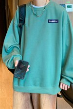 高级感无帽圆领卫衣男潮牌ins秋冬宽松潮流百搭设计感小众打底衫，男装T恤，电商B371