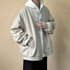 现货-2025春季新品百搭夹克男休闲纯色棒球服外套-AJ2414-P105，男装夹克，电商A351