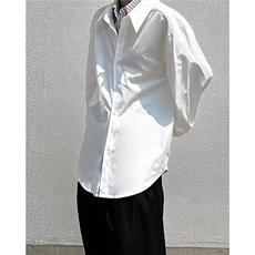 美式白色条纹撞色假两件衬衫男款夏季痞帅高级感cleanfit，男装衬衫，星座218-1（原230）