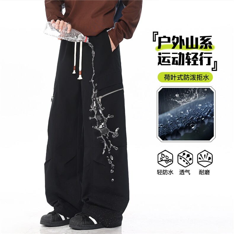 春秋季新款学生青少年直筒阔腿休闲运动美式宽松男士KZ630-P52图片