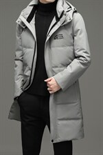 2023冬季纯色长款羽绒服厚款保暖鸭绒休闲外套男装ZELD9825-P355图片