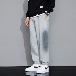 棉 M-8XL 秋季新款大码束脚潮流休闲卫裤 109-K006-P55图片