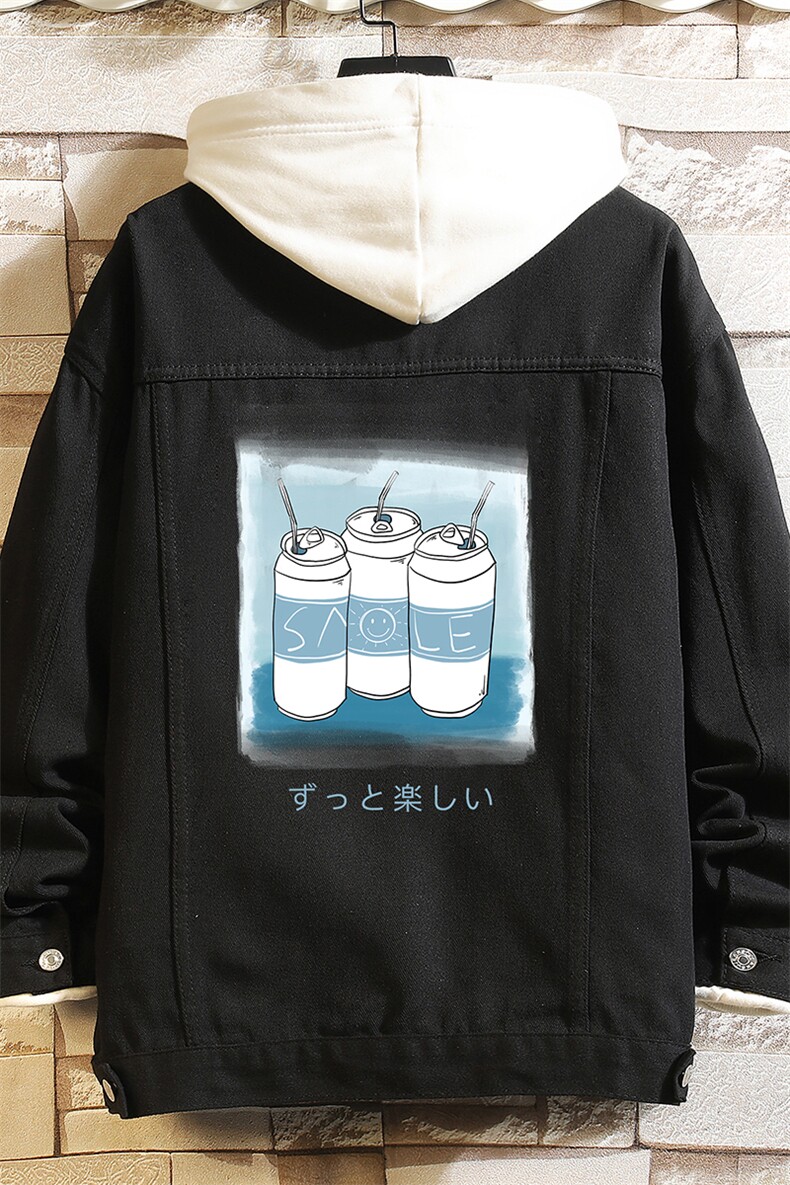 牛仔夹克男大码牛仔外套男茄克NJ77148-P60加绒款-P75,男装夹克,电商A040A
