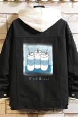 牛仔夹克男大码牛仔外套男茄克NJ77148-P60加绒款-P75，男装夹克，电商A040A