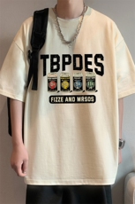 T786P26夏季新品港风高街美式短袖T恤宽松ins重磅纯棉体恤，男装T恤，星座304A