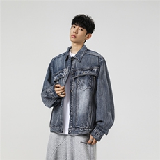 【现货】XZ1218(原611-3)WT4004特价70美式多口袋结构牛仔外套，男装工装外套，星座1218（原611-3）