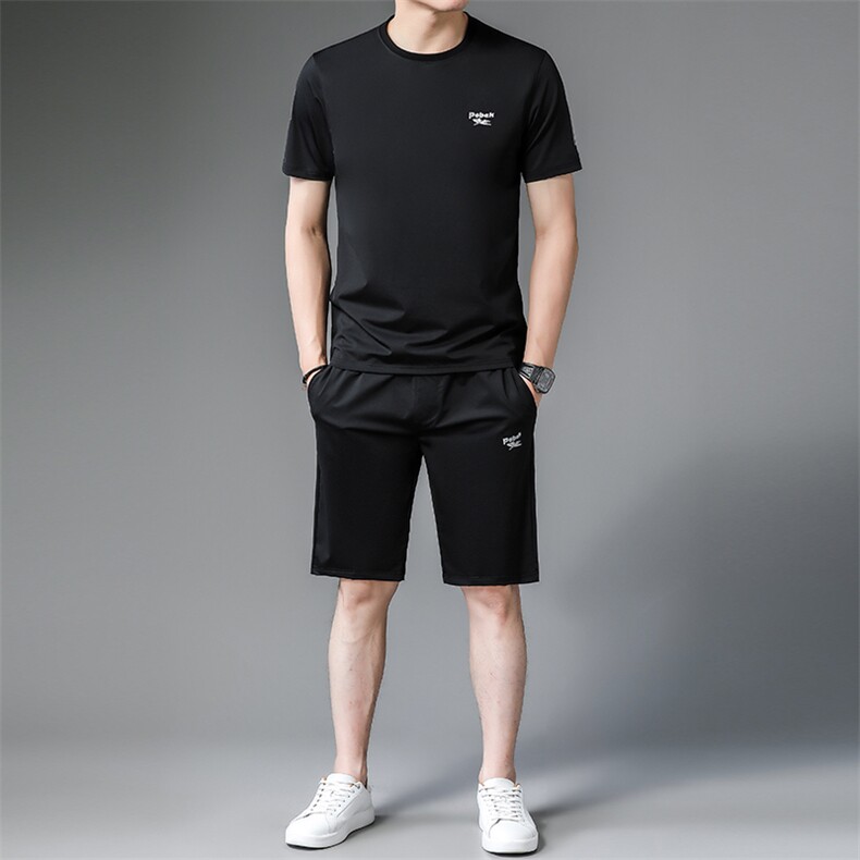 夏装休闲运动套装男士夏季2023新款搭配帅气一套男装潮牌短袖衣服,男装休闲套装,电商B212（原钱塘6029）
