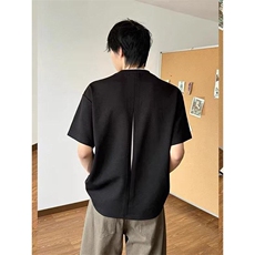 夏季新款男装潮牌设计感撞色拼接短袖T恤时尚气质百搭男上衣T63，男装T恤，星座1116A（原606A-3）
