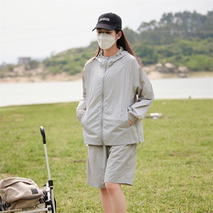 夏季薄款UPF50+防紫外线皮肤衣男宽松钓鱼防晒服套装2360-682-P55图片