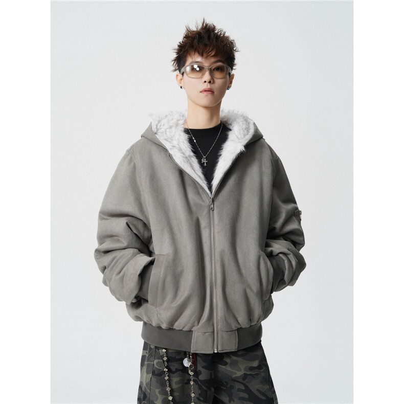1506/YRJM60590/P139美式座山雕连帽棉衣男冬潮牌两面,男装棉衣,星座1506