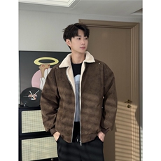 PY5552-P85特冬季PU皮棉服兔毛加绒加厚保暖棉衣，男装棉衣，电商D232