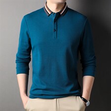 D66166钱塘2020-2中青年男士春秋季百搭时尚休闲长袖T恤p63，男装T恤，钱塘207-2