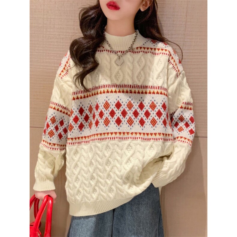 1506-1/MRY991/P63冬季打底衫针织衫毛衫女款线衣加绒加厚冬款图片