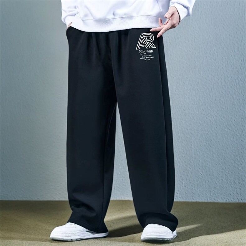 1506-1/XL-AW1261/P44超大码加绒运动裤冬季保暖胖子专属直筒长裤,男装棉衣,星座1506-1