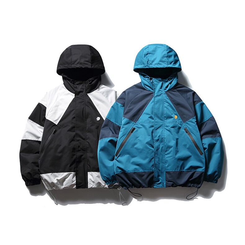 南夏乔装2025冬款撞色拼接连帽棉衣日系复古宽松三合一保暖棉服男,男装棉衣,电商S006（B521）