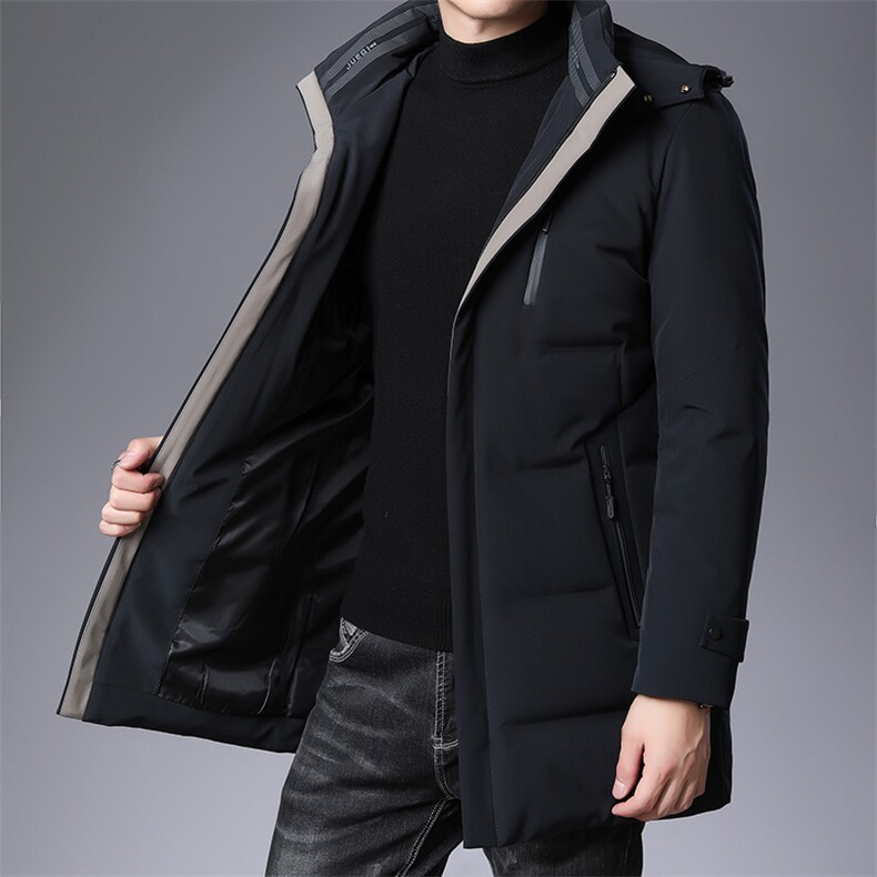 AN9031钱塘2020-3秋冬新款中长款男士商务休闲连帽羽绒服外套P215,男装羽绒服,钱塘207-3