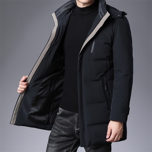 AN9031钱塘2020-3秋冬新款中长款男士商务休闲连帽羽绒服外套P215图片