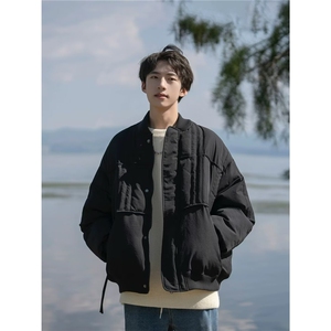 JY63-P93 慵懒简约新款日系原版质量拼接工装棉衣百搭潮流时尚图片