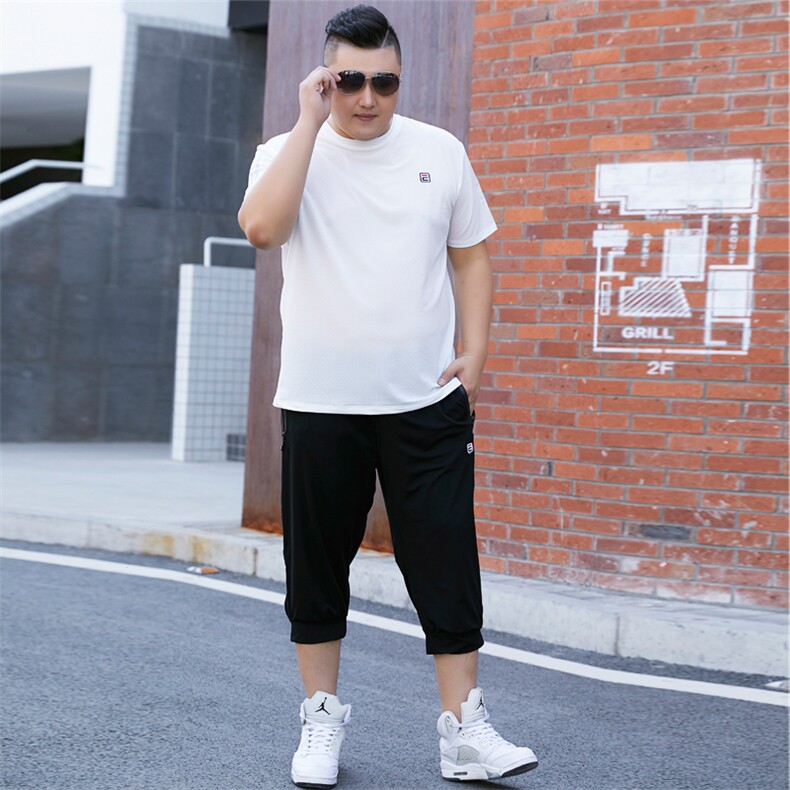 男夏装大码休闲运动套装冰丝网眼5032-1_L-4XLP905XL-9XLP100,男装休闲套装,星座1516-1