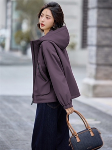 工装风休闲连帽加绒加厚短外套女2025秋冬新款宽松显瘦保暖派克服图片