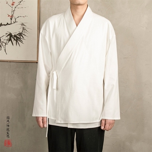 风男装改良汉服新中式男士假两件外套H103P95图片