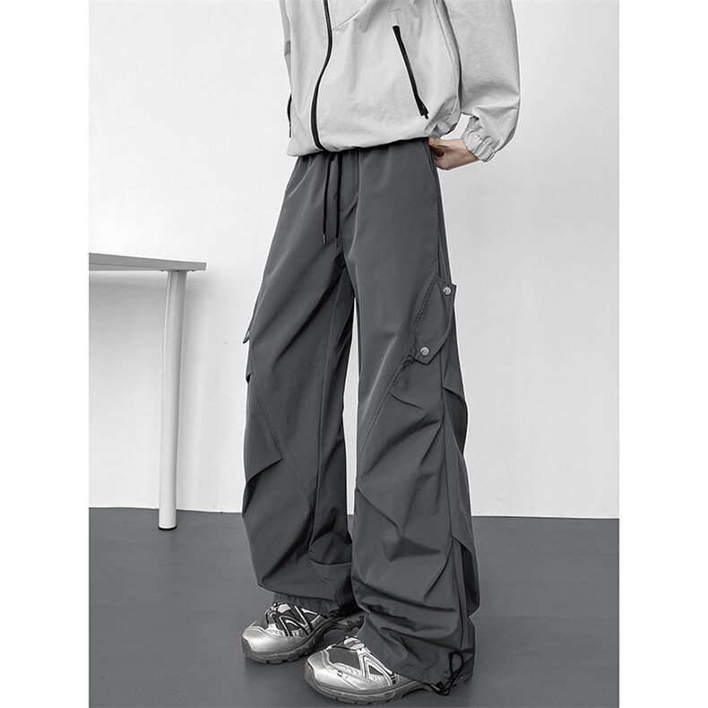 26新款机能压褶设计百搭宽松百搭冲锋裤B315-K24308-特p35控68,男装休闲裤,电商B315