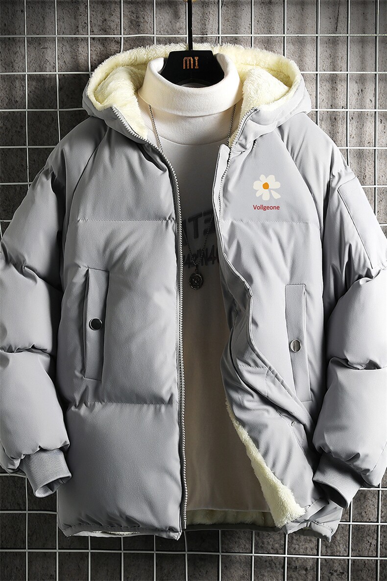 MY16059-P100加厚加绒连帽衣男大码服男面包服男网格挂拍,男装棉衣,电商A040A