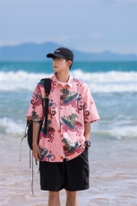 特P28无差价新款夏季时尚百搭衬衫-HC2215日系相机风现货，男装衬衫，电商A003