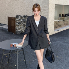 新品大货好数据条纹西装套装6836-P225控368，女装套装/套裙，2C196