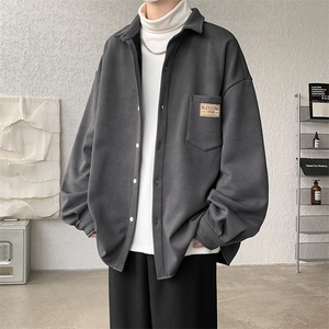 8XL-M秋冬款加绒加厚衬衫男做旧脏脏保暖外套大码衬衣CS29002P65图片