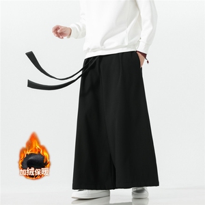 2025秋冬汉服唐装 风棉麻阔腿裤 马面裤 K371加绒P65-常规P55图片