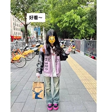 春秋季美式复古撞色pu拼皮棒球服外套潮牌宽松刺绣飞行员夹克，男装夹克，星座506A