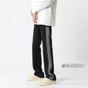 春夏薄款美式高街牛仔裤A061-1-YJ6872-P55控78图片