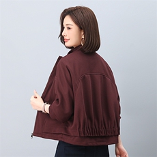 时尚女装棉服立领拉链假两件外套保暖显瘦短款棉衣，女装棉衣/棉服，叶笙衣