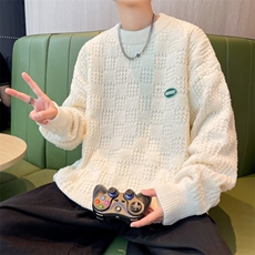 B307P45秋冬男装男生毛衣线衫时尚宽松男日系打底衫，男装T恤，星座512-6