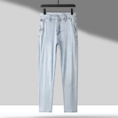 莱赛尔天丝牛仔裤男士薄款透气宽松直筒休闲长裤子夏季潮流百搭男，男装牛仔裤，电商B212（原钱塘6029）