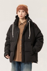 新标90%白鸭绒简约立领抽绳外套纯色加厚羽绒服ESY0205-P210，男装羽绒服，电商B306
