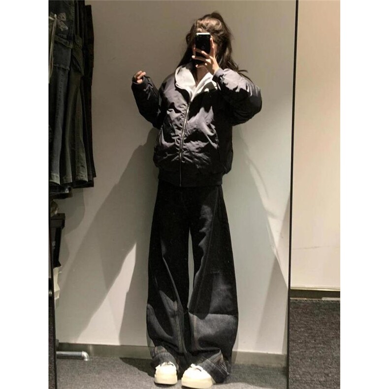 美式复古时尚连帽棉服外套冬季宽松加厚假两件面包服棉衣,男装棉衣,星座506A