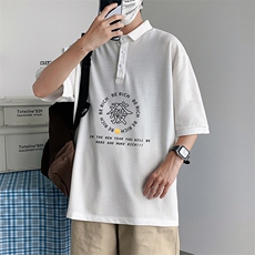 PL57163-P35翻领短袖polo衫男大码胖子半袖t恤男有领保罗衫模特，男装Polo衫，电商A040