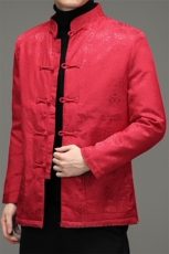AN9916钱塘2020-3秋季新款中老年男士长袖休闲唐装羽绒服外套P183，男装民族服装，钱塘207-3