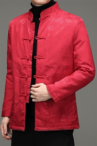 AN9916钱塘2020-3秋季新款中老年男士长袖休闲唐装羽绒服外套P183图片