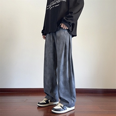 KP856P50港风扎染宽松三防冲锋裤休闲裤直筒拖地裤束脚裤卫裤，男装休闲裤，星座1204-3