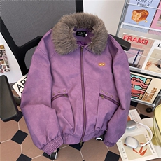 皮衣夹克男女秋冬可拆卸毛领外套宽松休闲高级感上衣HH6105P102，男装夹克，星座1013-5